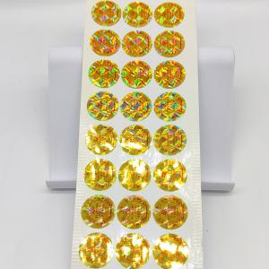Quality Printed Hologram Sticker Roll Anti Counterfeit Rectangular Gold Hologram Sticker for sale
