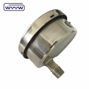 Back Connection 100mm Oil Filled Pressure Gauge Ss304 Stainless Steel