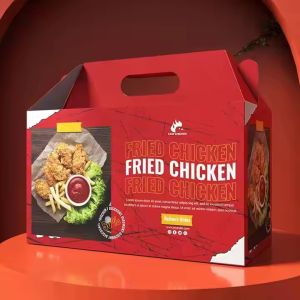 Custom Kraft Paper Fried Chicken Boxes - Eco-Friendly Takeaway Packaging with