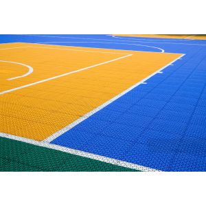 Floated Waterproof Interlocking Sports Tiles No Cracking Badminton