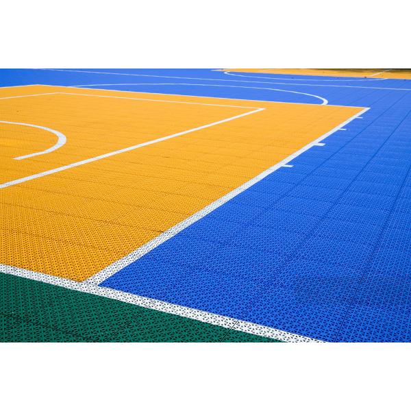 Polypropylene Pp Interlocking Sports Flooring For Basketball Badminton Court 250x250x13mm
