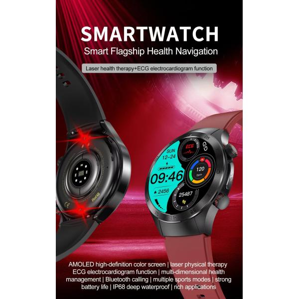 1.49 Inch Health Smart Watch E800 Heart Rate Health Monitoring Body Temperature SmartWatch