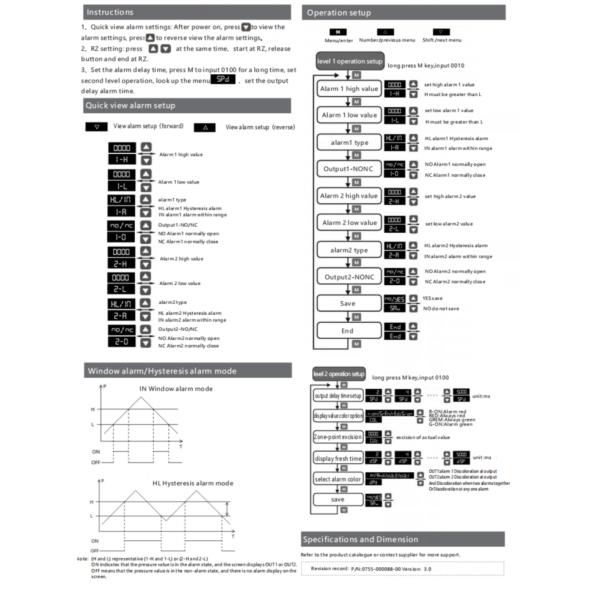 High quality Digital Pressure Switch for Air HPC-1200