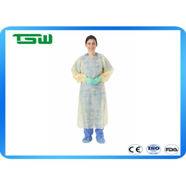 Buy Fluid Resistant Nonwoven Isolation Gown With Elastic Cuff at wholesale prices