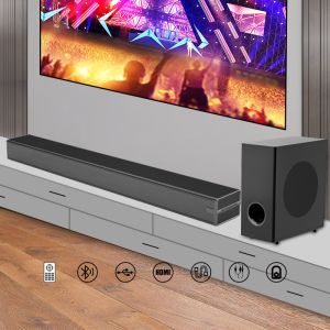 120W TV Wireless Speaker Soundbar , Bluetooth 2.1 Soundbar With Subwoofer