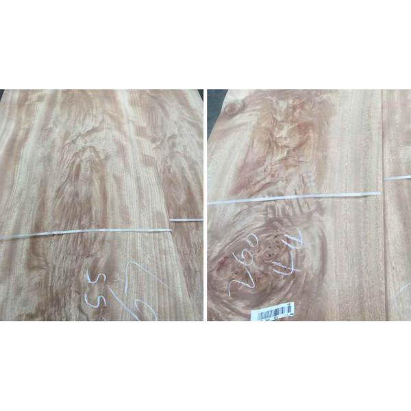 Natural Okoume Wood Veneer Specially Crotch Grain Slip Match Service For Hotel Decoration