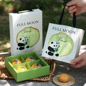 Custom Panda Mooncake Gift Box Eco Friendly Packaging