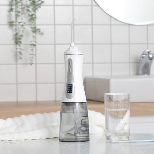 OLED Display Water Rechargeable Oral Irrigator For Teeth 350ml IPX7 Waterproof