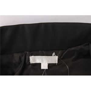 Metal Zipper 100% Polyurethane PU Biker Jacket Womens Two Pockets