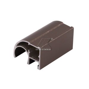 6063 Anodize Bronze Wardrobe Aluminium Profile Hollow , Oval Shape