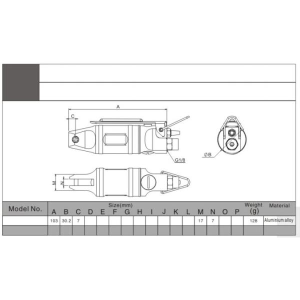 Light Weight Aluminum Air Nipper Handheld Durable With 25° Angle