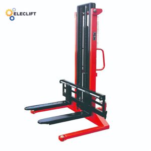 Heavy Duty Manual Pallet Stacker With 1000kg Capacity / 1150mm Fork Length By