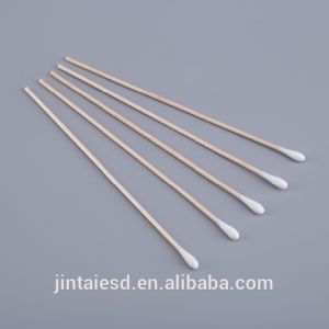 Disposal Wood Long Stick Cotton Swabs , Sterile Medicated Cotton Swabs