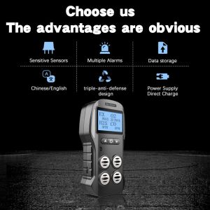 Rugged Portable 4 Gas Lel Multi Gas Detector For Hazardous Gas Monitoring