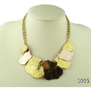 Female Elegant and Charming Colorful Coin Charm Mixed Metal Necklace
