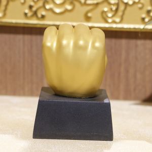 Boxing Match Award Golden Fist 9cm Resin Trophy Cup office decoration
