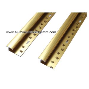 China Versatile Shiny Gold Aluminum Carpet Trim For Ceramic Tile To Carpet Transition  on sale
