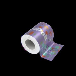 China Custom Printed Laminated PE Roll Film Heat Sealed Plastic for Candy Cookie Food Packaging Plain Aluminium Foil Sachet Film Roll on sale