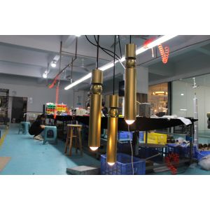 Brass Frame Industrial Pendant Light with Crystal Shade E12 Base