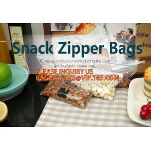 Freezer PE Double Zipper Seal Bag For Packaging Fresh Fruit, Double Color Zip