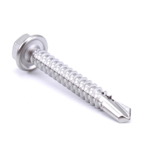 Buy Stainless Steel Hexagon Flange Head Drilling Screw With Tapping Screw Thread at wholesale prices