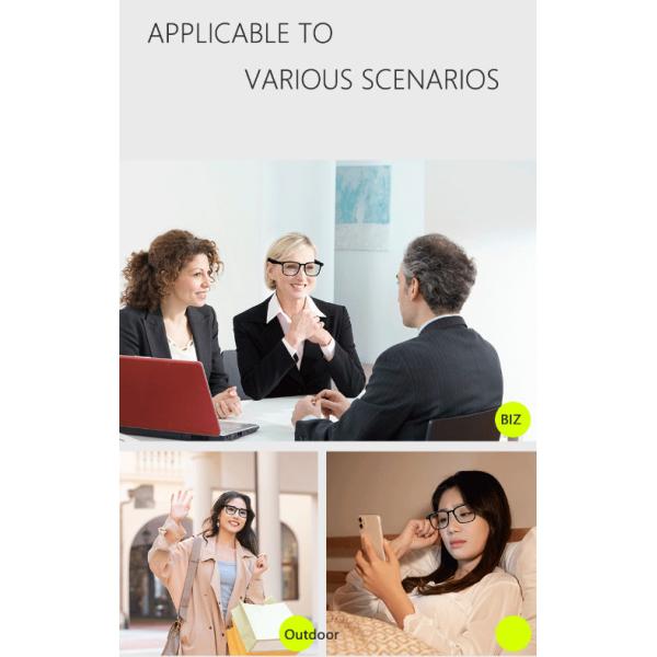 PC Arms AI Glasses Translator , Anti Blue Light Smart Glasses Waterproof For Man And Woman