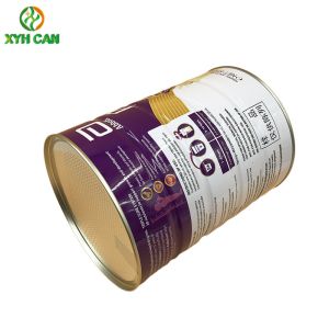SGS Recyclable 1L Nutrition Milk Powder Round Tinplate Can
