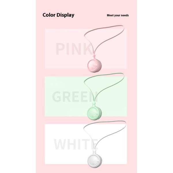 Lazy USB Charging Bladeless Neck Hanging Small Fan for DC5V Power Supply and Battery