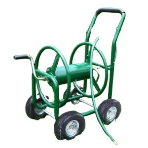 Effortlessly Water and Irrigate Your Garden with our Iron Garden Hose Reel Cart