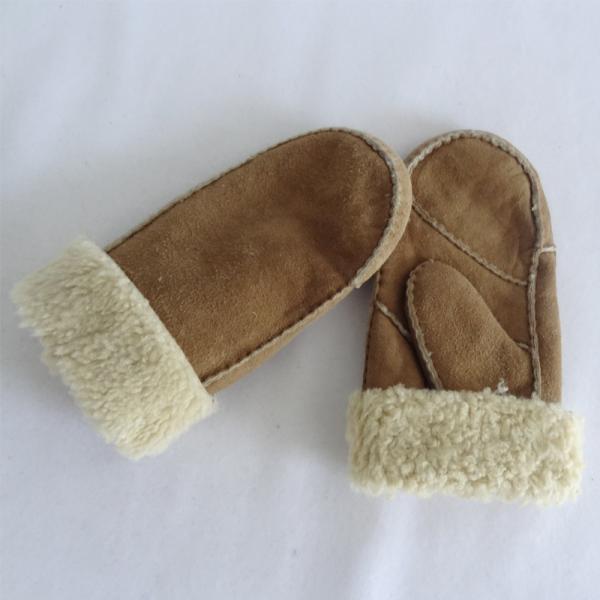 Cheap classical shearling snow mitten gloves