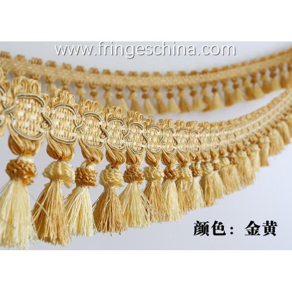 Latest decorative OEM custom design tassel fringe for curtain cushion trimmings