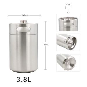 128oz 4L Stainless Steel Insulated Mini Keg For Beer