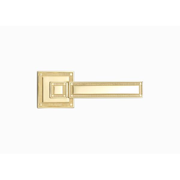 Chinese Style Gold Luxury Interior Door Handles , Double Wood Door Lever Set