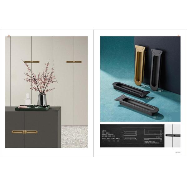 Hot Sale Big Zinc Alloy Black Industrial Concealed Recessed Cabinet Handle For Toolbox