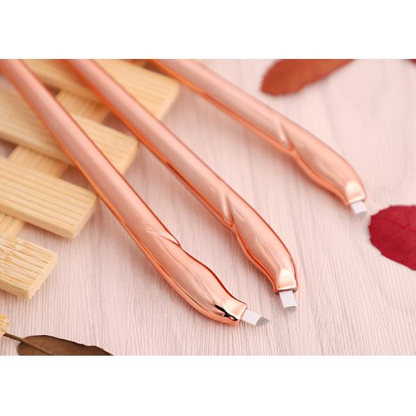 Champagne Disposable Microblading Pen With Blister Packing Plastic Material
