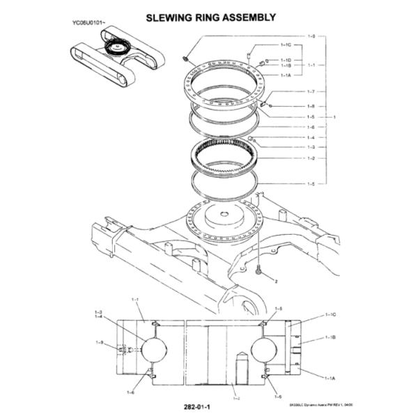 LC40F00009F1 Rings And Bearings , SK330LC Slewing Ring Turntable 1