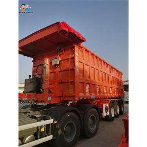 Heavy Duty Dump Semi Trailers With SHACMAN Tractor 3 Axles 60 Tons Mechanical