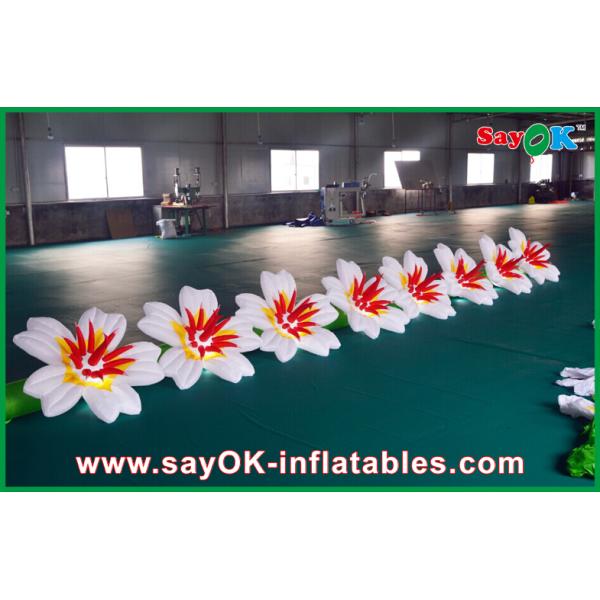 Wedding Decoration Inflatable LED Flower Chain Colorful Oxford Cloth