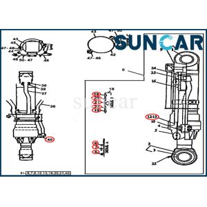 China Excavator Hydraulic Seals AT196478 Arm Cylinder Seal Kit Fits John Deere 790D on sale