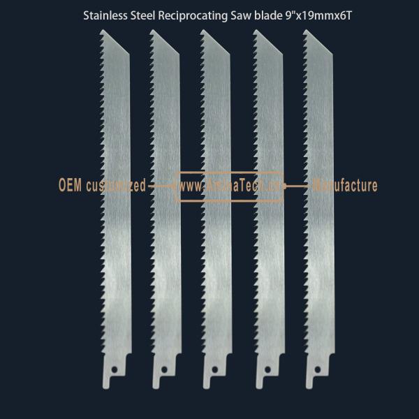 Stainless Steel Reciprocating Saw blade 9"x19mmx6T,Cutting Wood,Frozen Meat,Bones