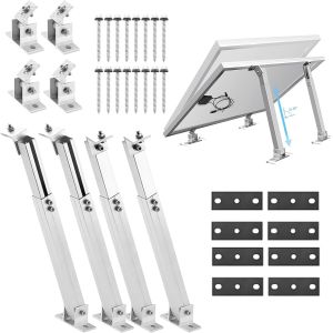 Adjustable Angle Bracket for Solar Panel Mounting on Tile Roof and Wind Load of