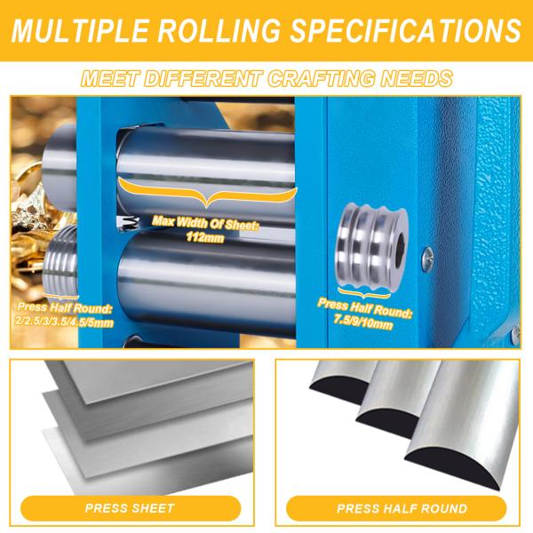 Tooltos Four In One Manual Jewelry Rolling Mill Machine With Flat Roller