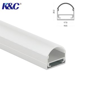 6063 T5 LED Aluminum Alloy Channel Sandblasting 17mm PCB Width