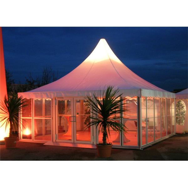 Aluminum Pagoda Marquees Outdoor White Garden Pavilion With Glass Wall System