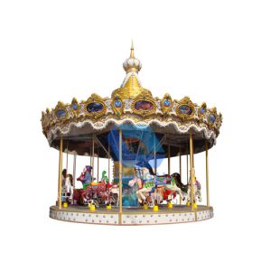 Kids Outdoor Merry Go Round / Horse Carousel Ride For Carnival Amusement Park