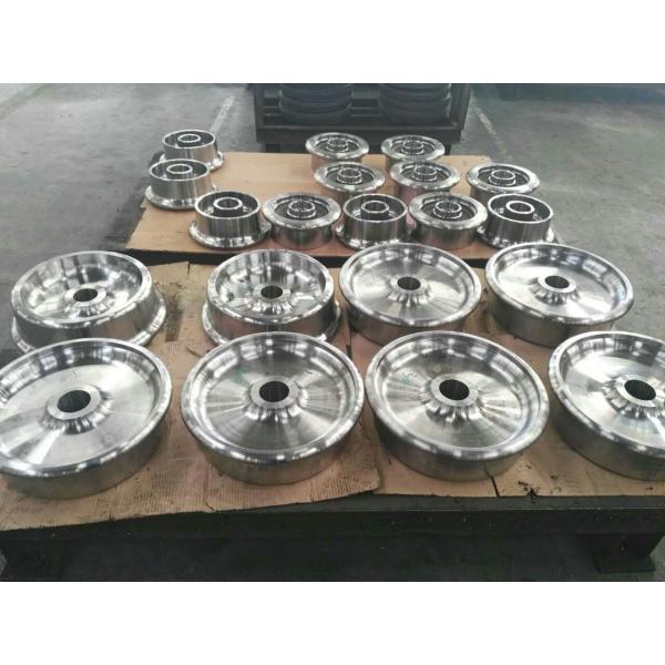 Buy Forged Crane Steel Rail Wheels 42CrMo Material 380mm Diameter With Bolt Hole at wholesale prices