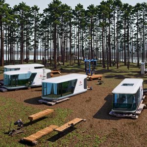 Mobile Capsule House 8.5x11.5m with 40dB Sound Insulation