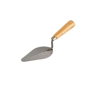 Wooden Handle Stainless Steel Blade Bricklayer Concrete Plastering Trowel