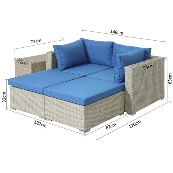 Outdoor Wicker Rattan Furniture Patio Chair Garden Table Leisure Rattan Sofa Set