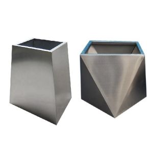 Powder Coated Galvanized Iron Matte Planter Flower Pot